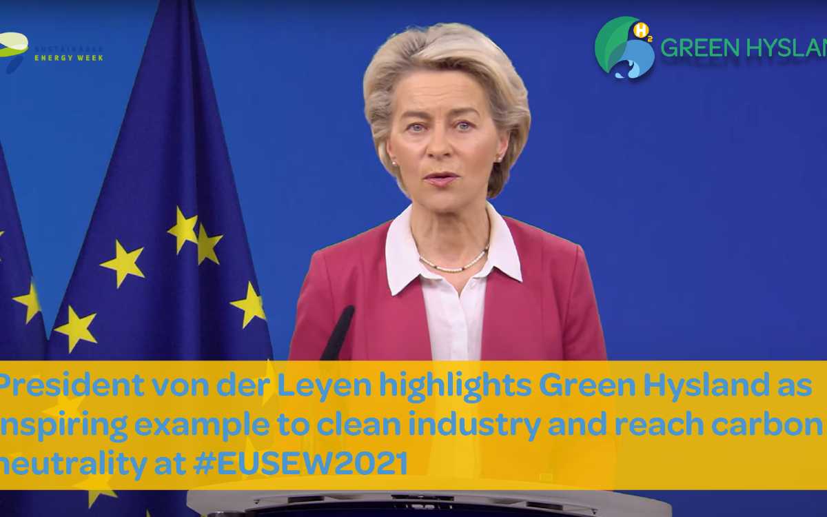 Voorzitter Europese Commissie noemt waterstofproject Green Hysland